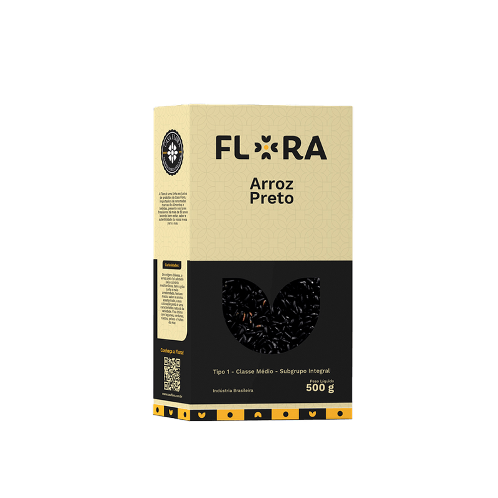 Arroz Preto Integral Flora 500g