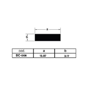 Barra Chata Branca - 1,58cm x 6,00m (bc008)