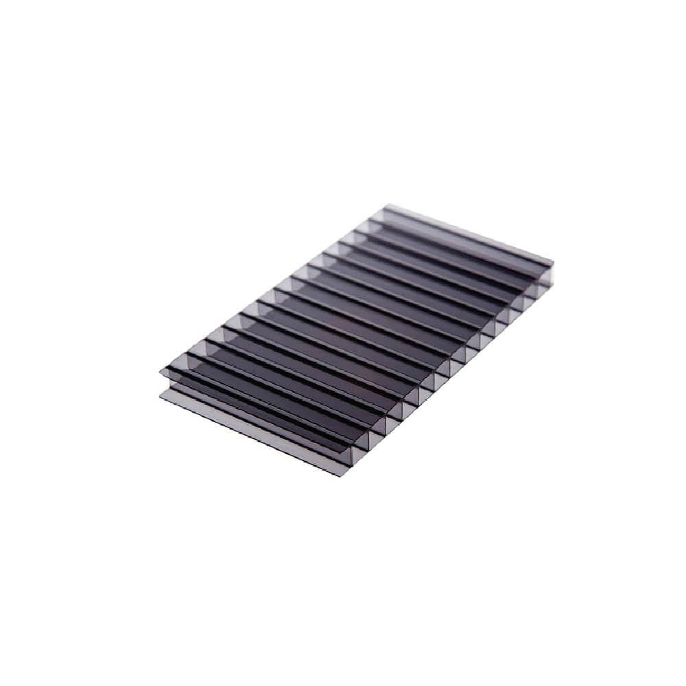 Chapa de Policarbonato Alveolar Fume 4mm - 2,10m x 2,00m - Polygal