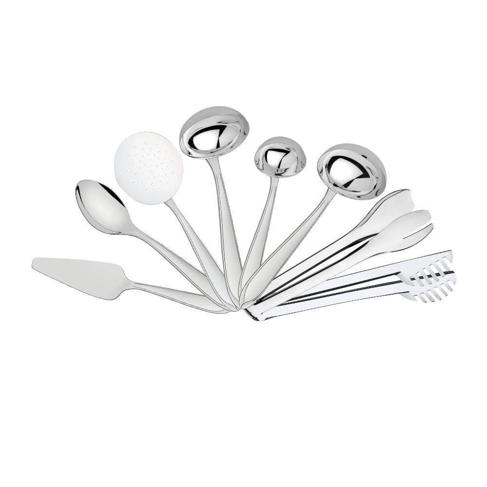 Conjunto de Utensilios Utility Laguna em Aço Inox 8pçs Tramontina