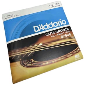 Encordoamento D`Addario Violão 12 Cordas Tensão 10-50 Light