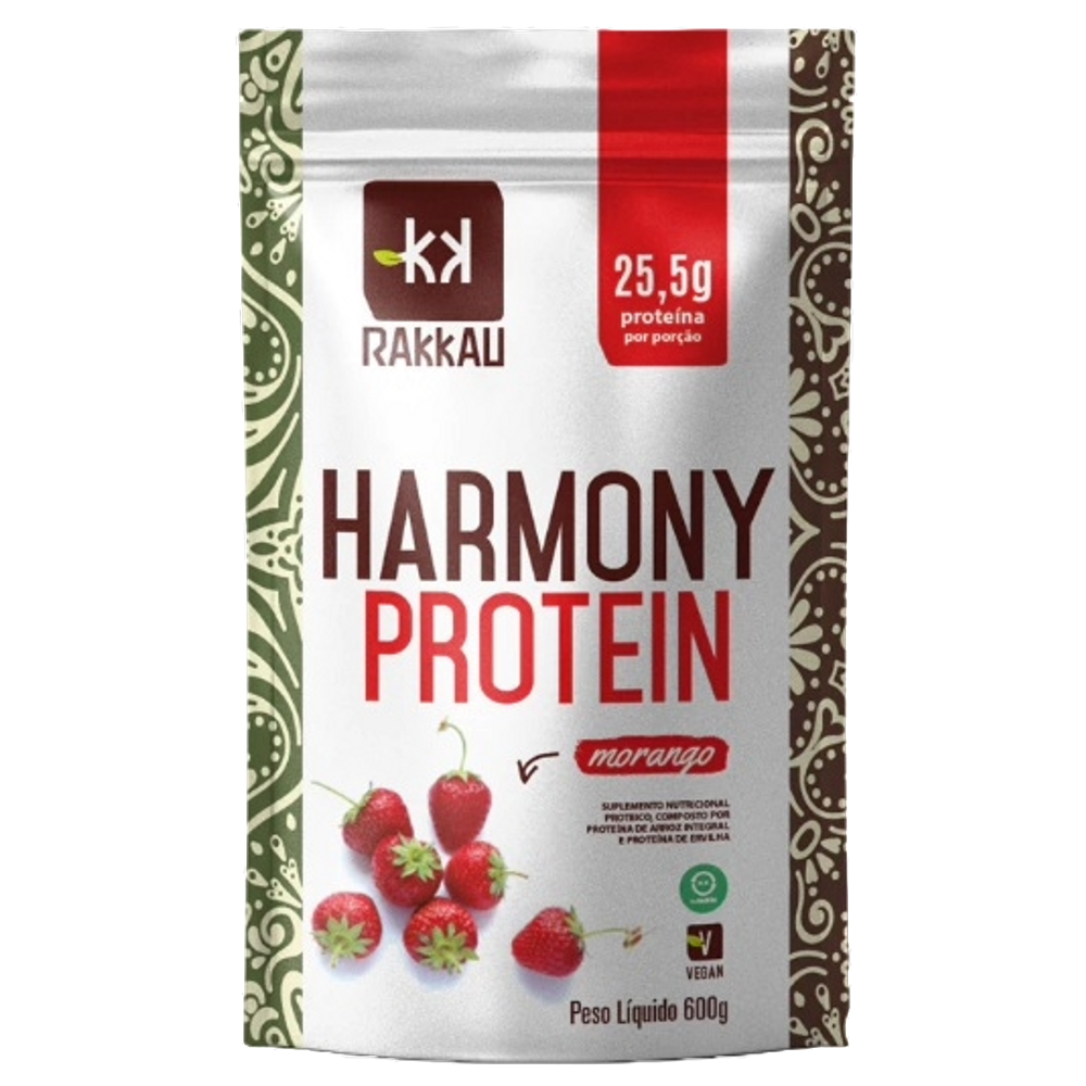 Harmony Protein Morango Vegana Rakkau 600g