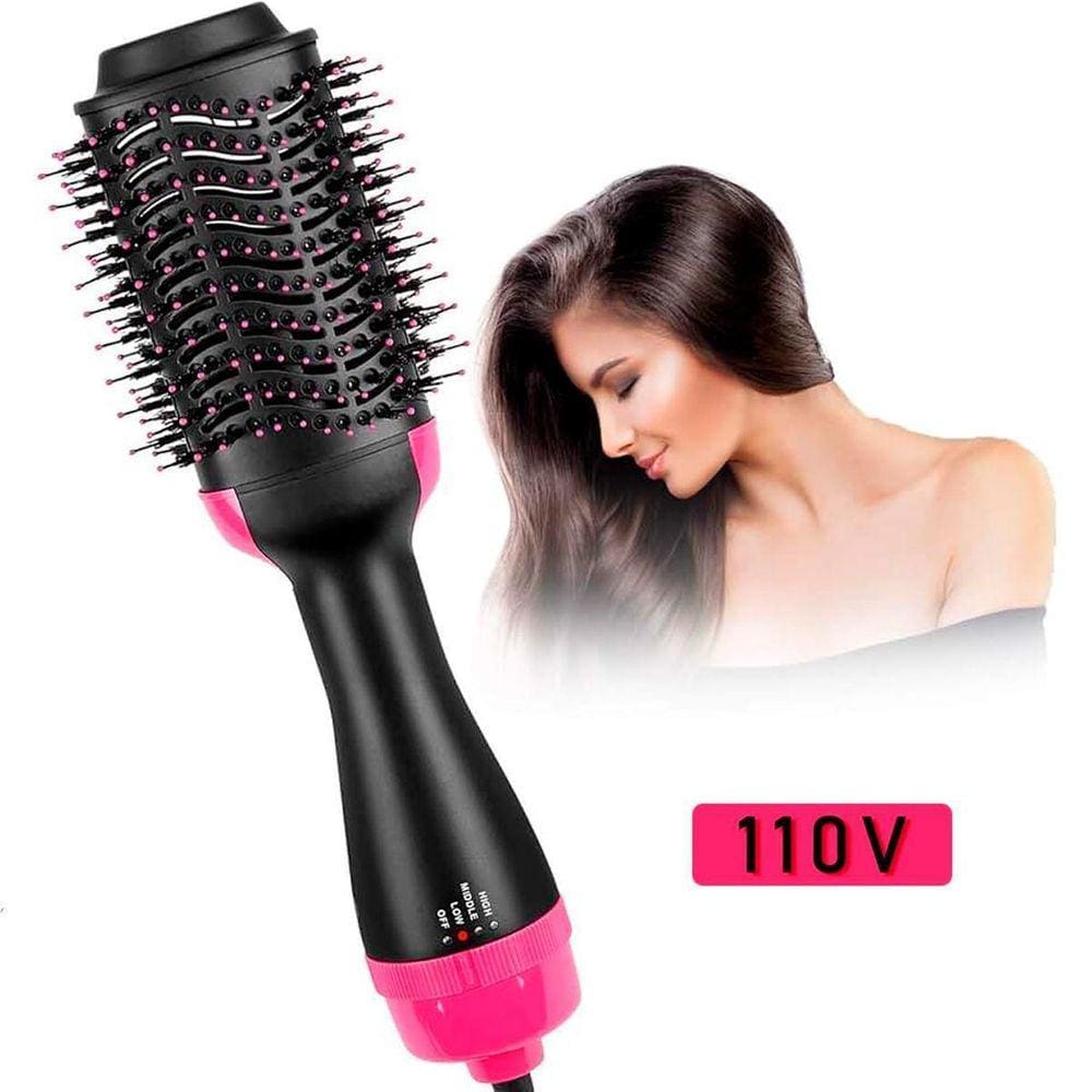 Escova Secadora E Modeladora Elétrica De Cabelo 3 Em 1 110V