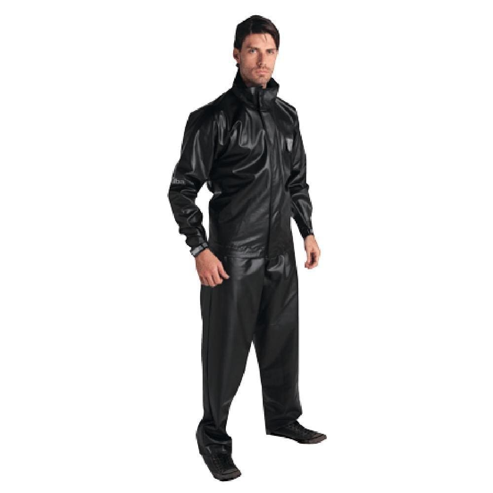 Capa de Chuva Motoqueiro Alba Europa Masculino TAM G Preto