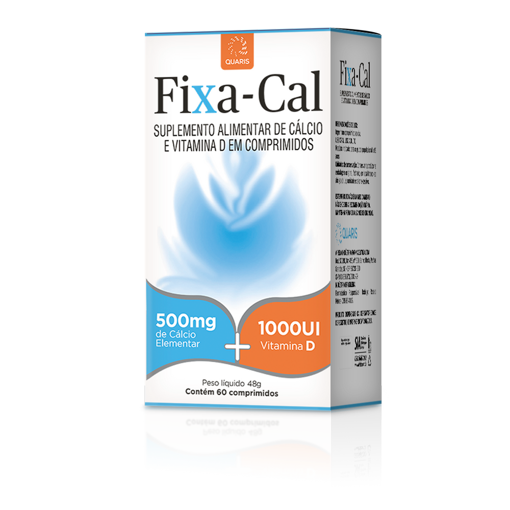 FIXA-CAL 500mg Carbonato de Cálcio + Vitamina D 1000UI