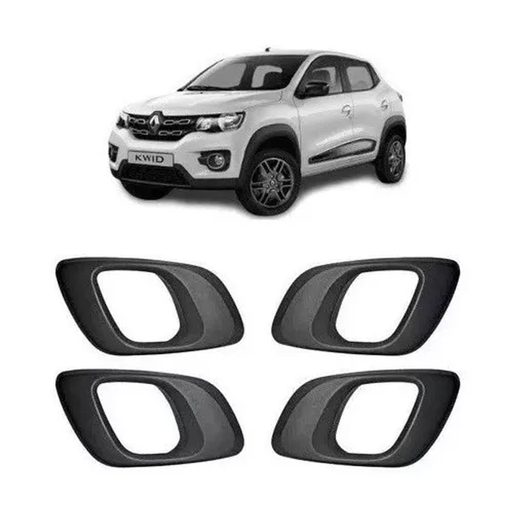 Kit 4 Maçaneta Gatilho Puxador Interno Kwid Haste Curva