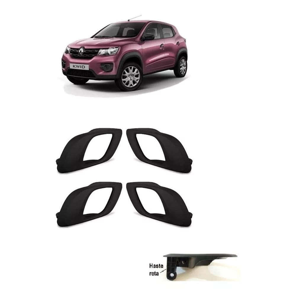Kit 4 Maçaneta Gatilho Puxador Interno Kwid Haste Reta