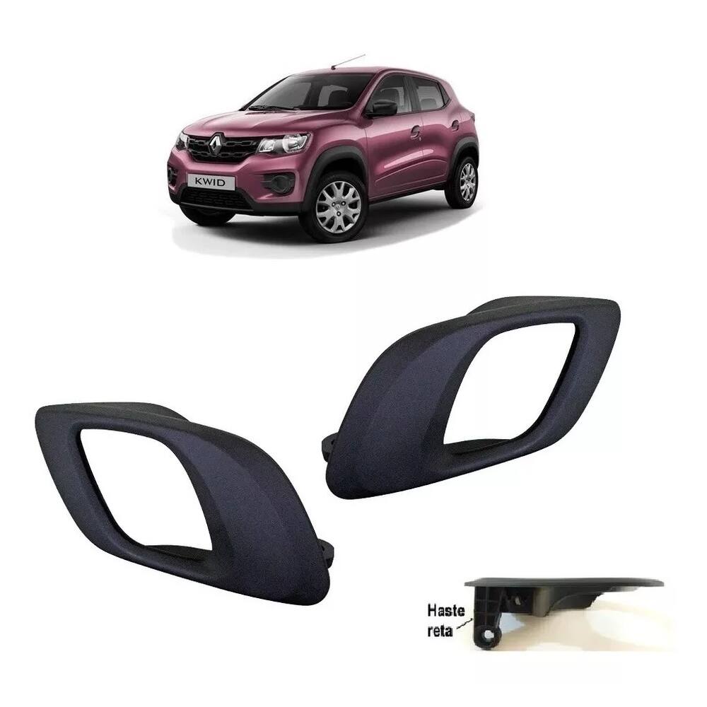 Par Maçaneta Gatilho Puxador Interno Renault Kwid Haste Reta