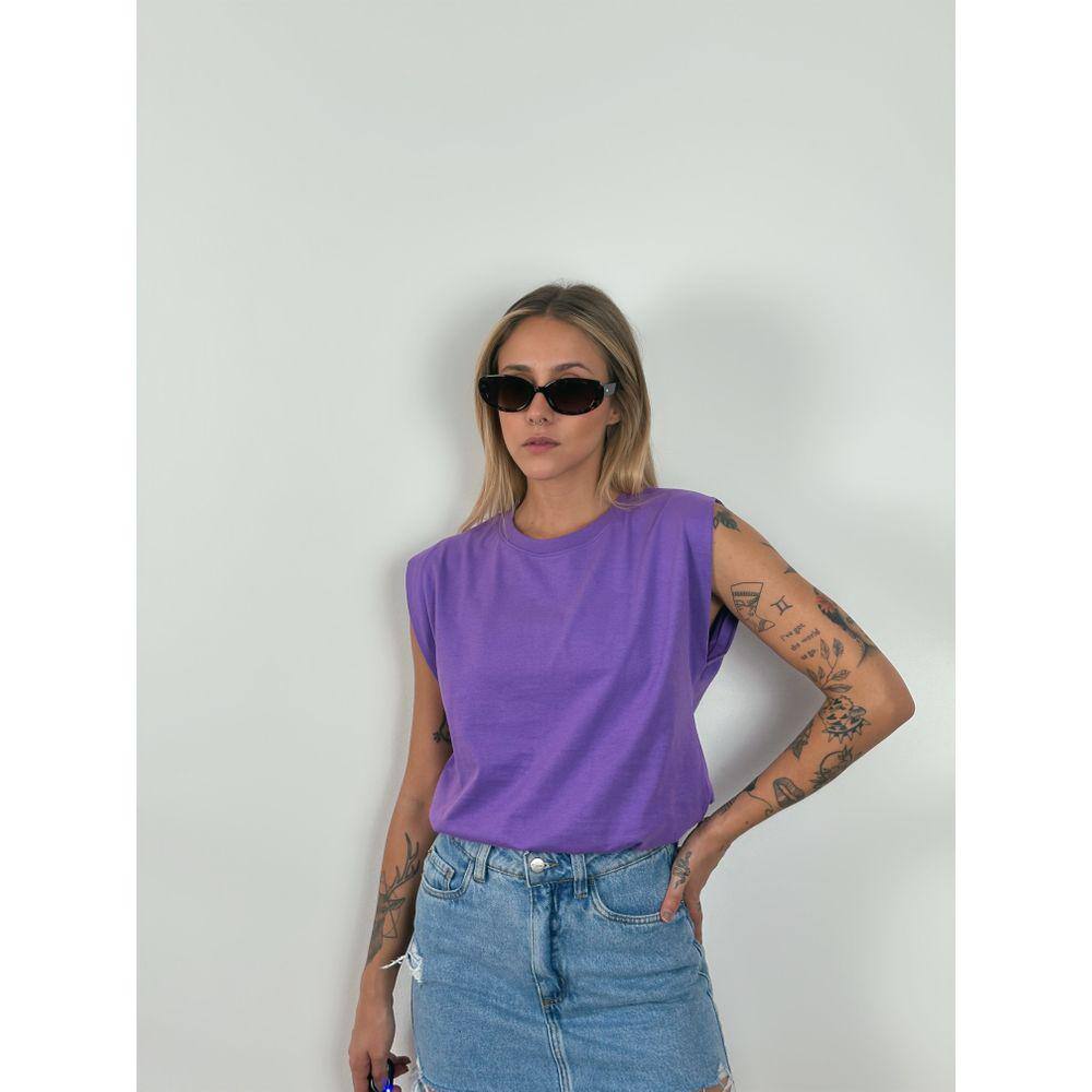 Camiseta Aveloz Feminina Muscle Tee com elástico Roxa