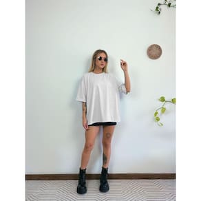Camiseta Oversized Feminina Aveloz -Branca