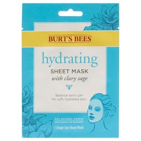 Máscara de lençol Burts Bees Hydrating com Clary Sage para mulheres
