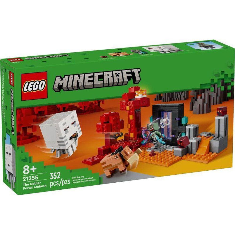 Blocos de Montar - Minecraft Emboscada do Portal do Nether LEGO DO BRASIL