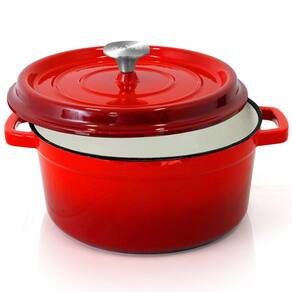Forno holandês de ferro fundido esmaltado NutriChef 5L com revestimento automático L