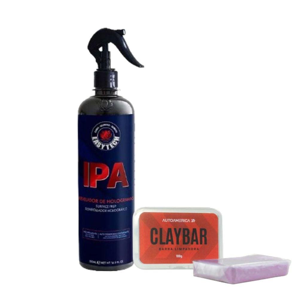 Revelador de Hologramas IPA EasyTech + Clay Bar 100g Autoamerica