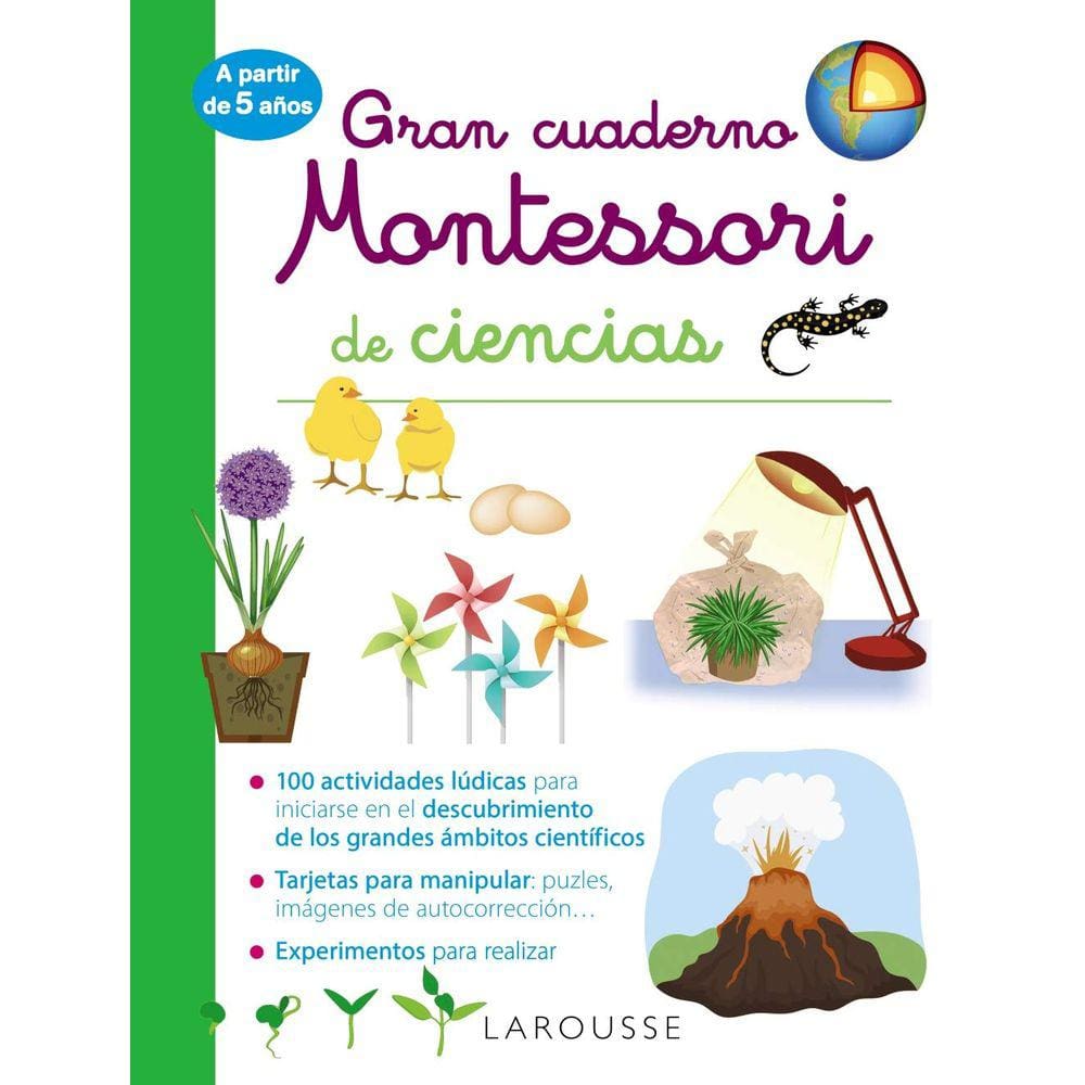 Caderno Larousse Montessori Science para crianças