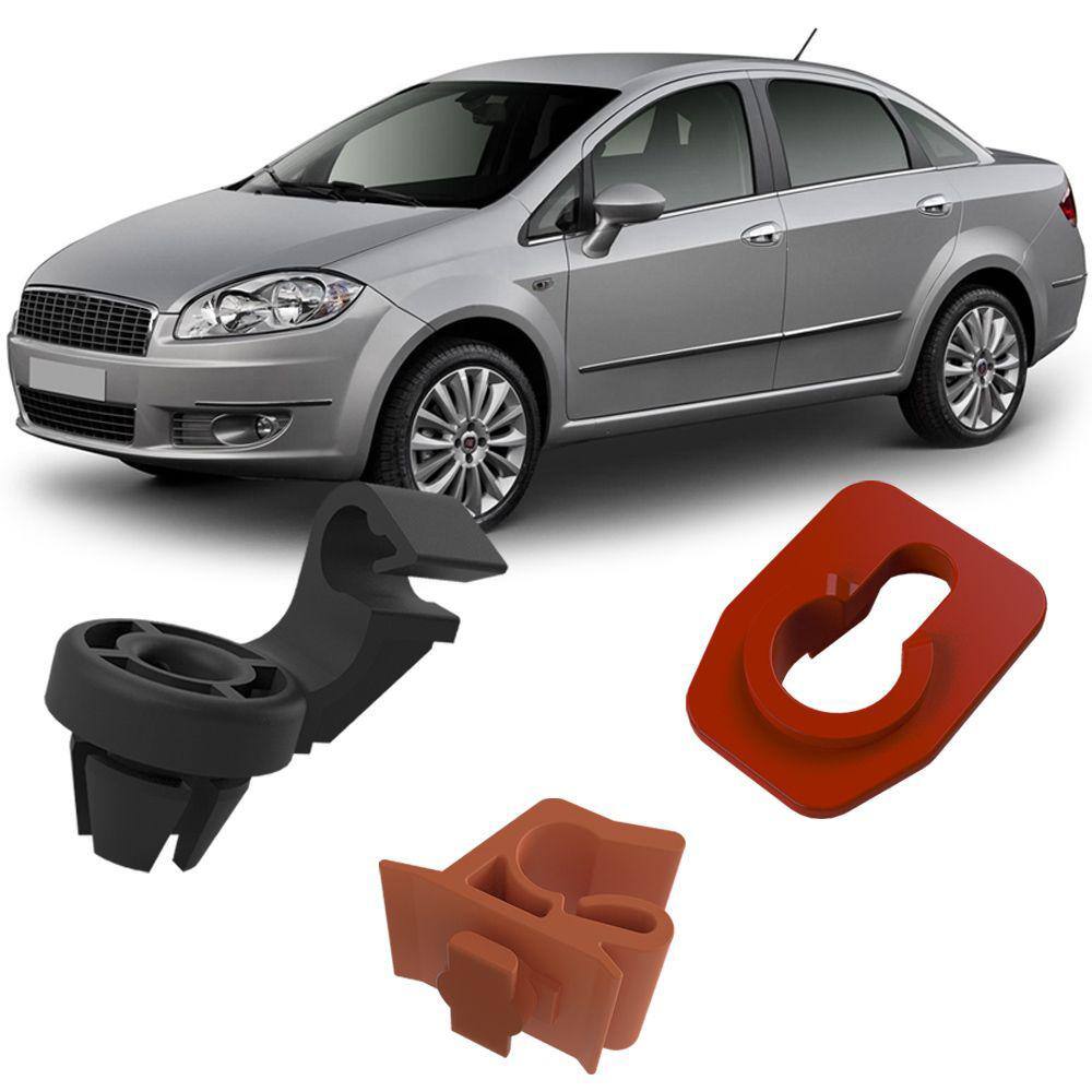 Kit Fixação Grampos Presilhas Da Haste Vareta Capô Liena 2009 2010 2011 2012 2013 2014