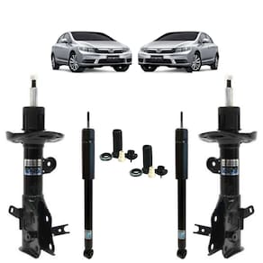 04 Amortecedor Nakata + Kit Batente Honda Civic 1.8 2016