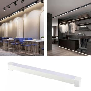 Luminária Branca Luz Difusa Linear 30W De 46Cm Para Trilho