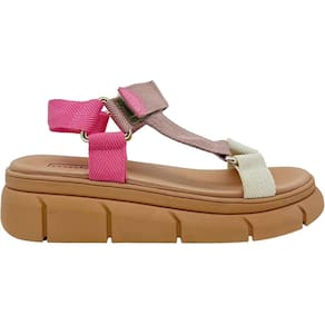 Sandália Feminina Casual em Elástico Dia a Dia Plataforma Moleca 5483.103
