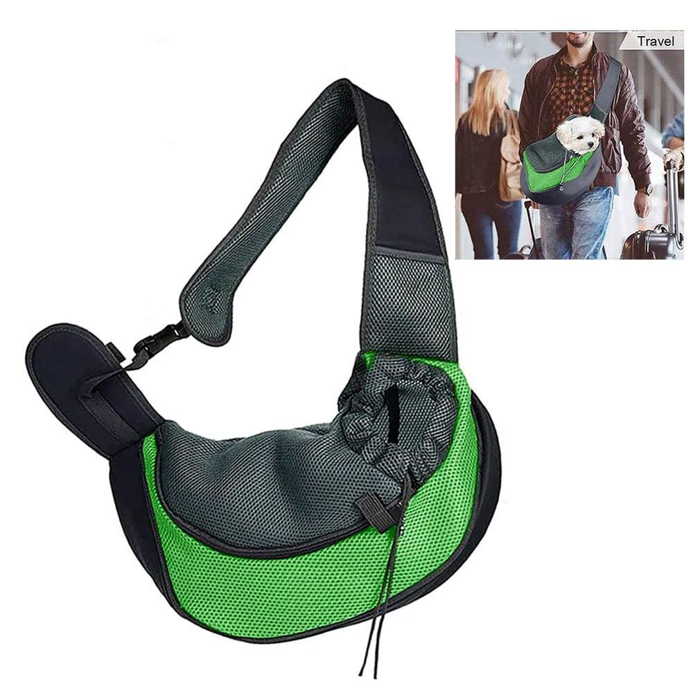 Bolsa Canguru Cao Cachorro Gato Pet Carregador Transversal Mochila Pequeno Porte Ombro Costas Lazer Caminhada