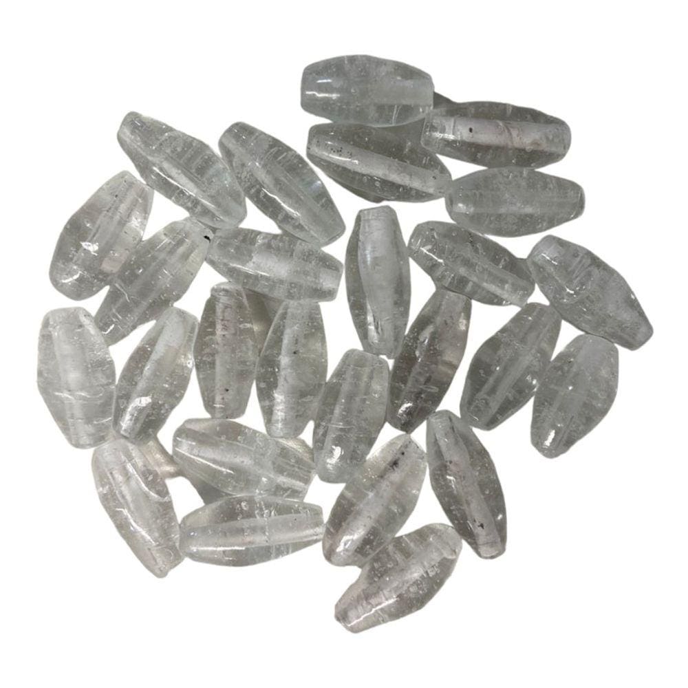 Kit 7 Firmas Azeitona 35x15mm Transparente Murano Guias