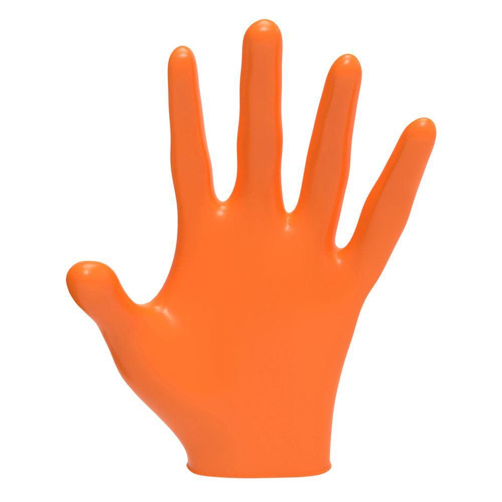 Luvas de nitrilo laranja 100 unidades