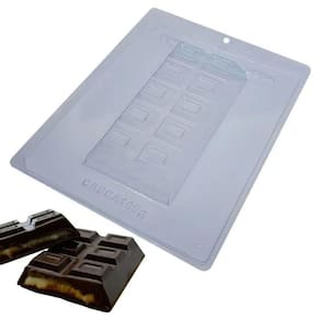 2 Formas Especial Barra de chocolate tradicional 300g c/ silicone 3 partes pascoa bwb 9664