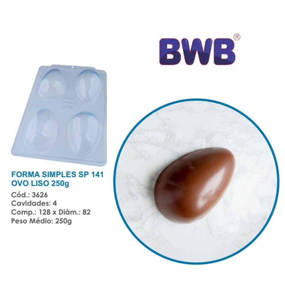 Forma de ovo de pascoa liso 250g simples bwb 3626 semi profisssional SP 141