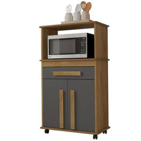 Balcão Armário Multiúso para forno ou micro-ondas Toronto RV Móveis Cinamomo Grafite