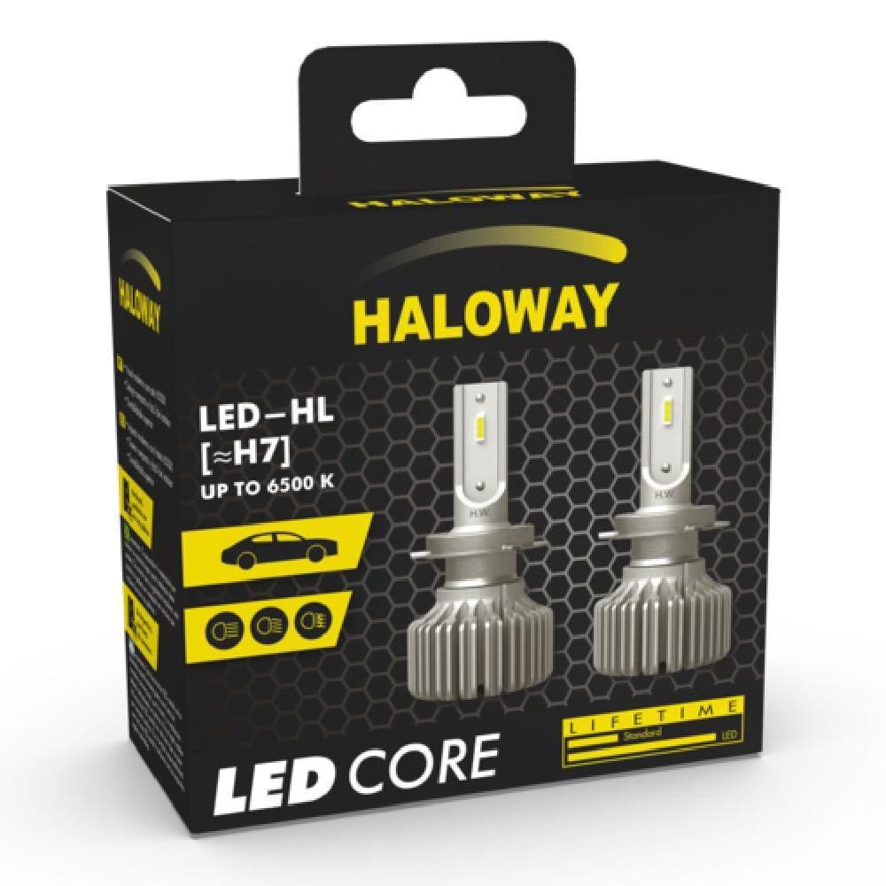 Par Lâmpada Automotiva Haloway LED H7 HWC 12V 6500K