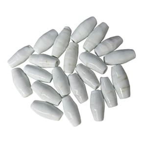 Kit 7 Firmas Azeitona 35x15mm Branca Leitosa Murano Guias