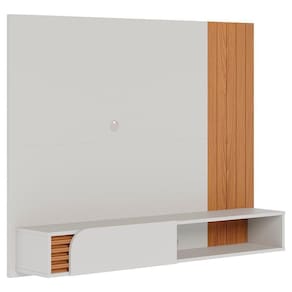 Painel Home Suspenso Tv 60 Polegadas Jurere Off White Matte Freijo Clb Off White Matte Freijo