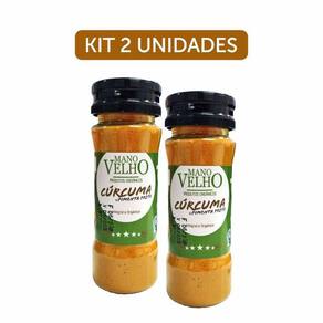 Kit 2X: Cúrcuma Pimenta Preta Em Pó Orgânica Mano Velho 60G