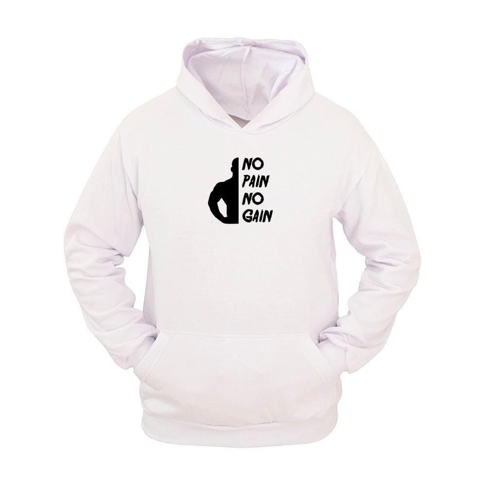 Moletom Masculino Canguru Flanelado No Pain No Gain Inverno