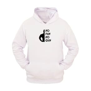 Moletom Masculino Canguru Flanelado No Pain No Gain Inverno