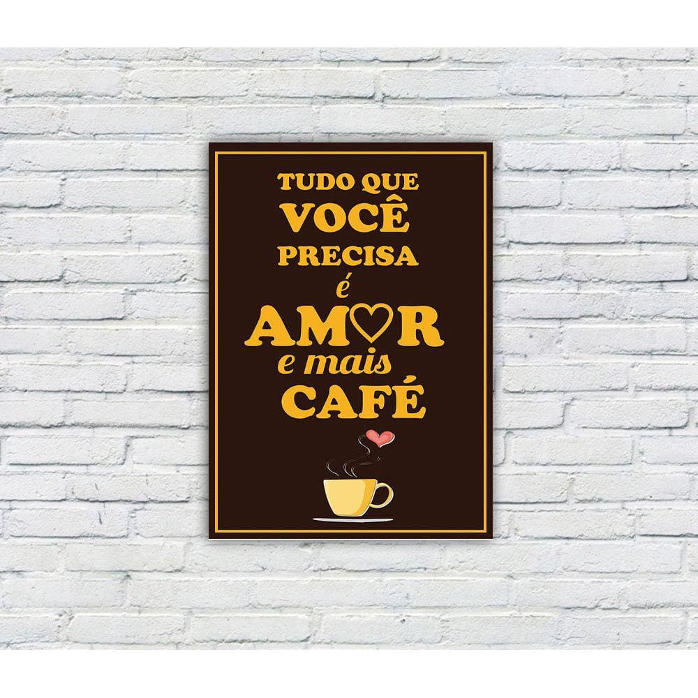 Placa Decorativa MDF Cantinho do Café 03