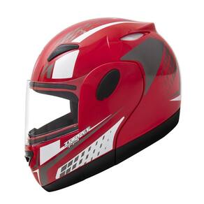 Capacete Taurus Zarref escamoteavel Grafic Vermelho Tam 58