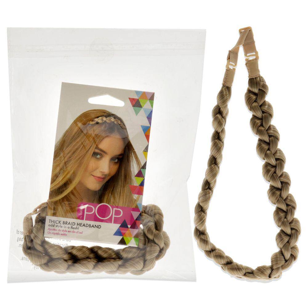 Bandana com trança grossa, penteado, pop, trigo dourado