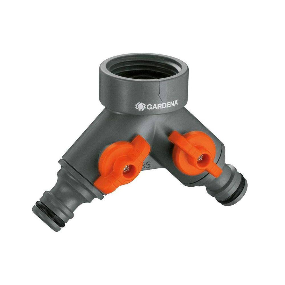 Conector de Torneira Duplo Gardena 3/4 Polegadas
