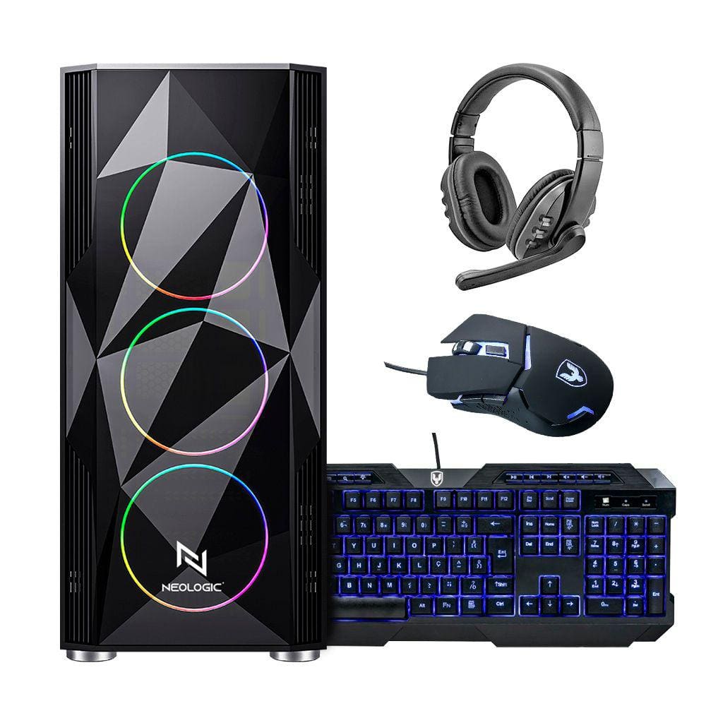 Kit - Pc Gamer Amd Ryzen 5 5600G 16Gb (Radeon Vega 7 Integrado) Ssd 240Gb 500W 80 Plus, Windows 11 Pro Neologic - Nli84604