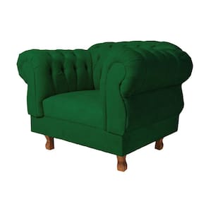 Poltrona Chesterfield Elisabeth Suede Verde Musgo