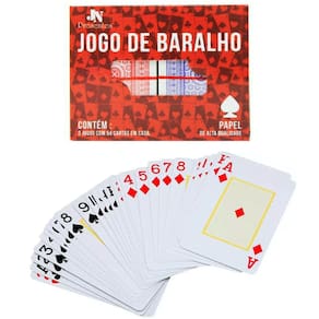 Baralho Duplo Papel 108 Cartas Estojo