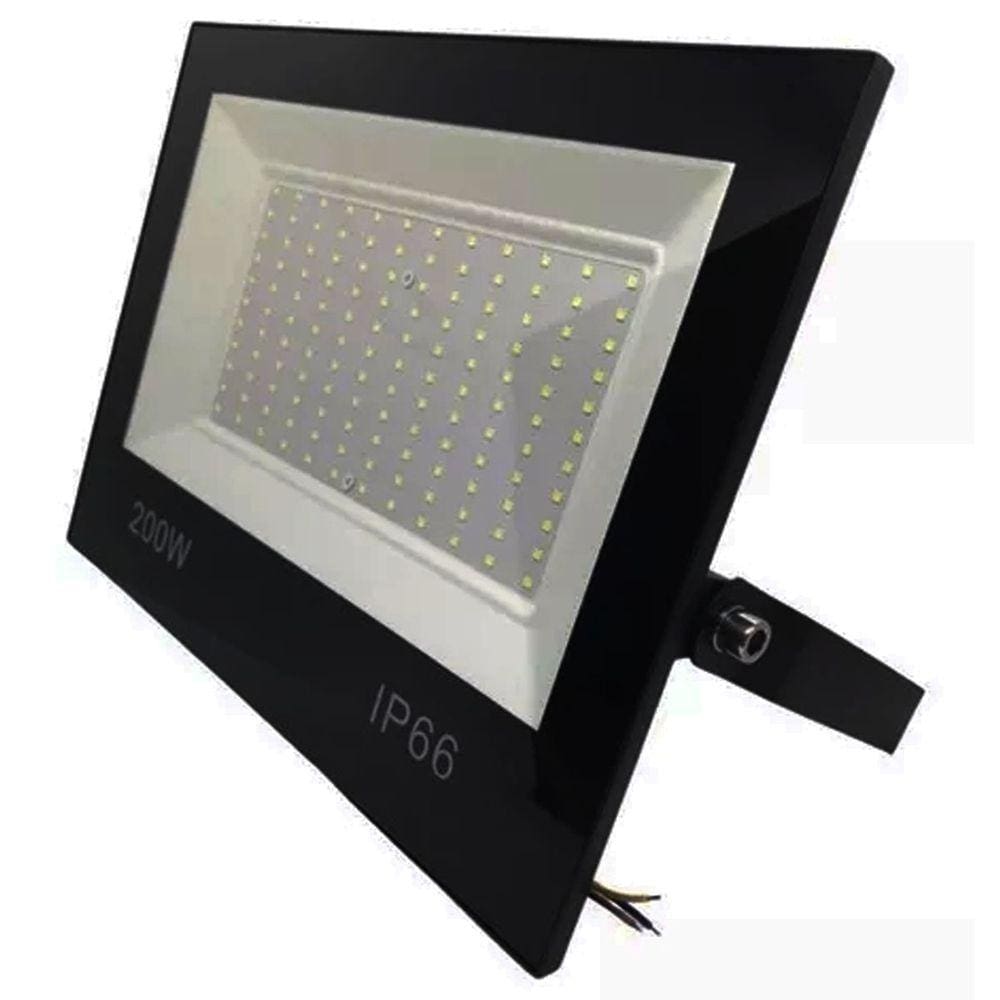 Refletor Led Holofote 200w A prova D`água Branco Frio 6500k