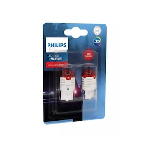 Par Lâmpadas Philips W21W LED Vermelha Pro3000