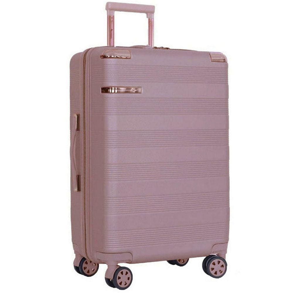 Mala De Viagem 23kg MÉDIA Rodas 360° Expansíva Alça Lateral e Superior Cadeado TSA007 ABS Argos Rosé Cruzeiro
