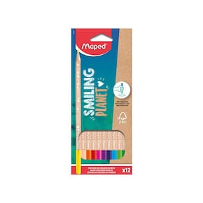 Lápis de Cor Smiling Planet, Caixa com 12 Cores Maped 831800