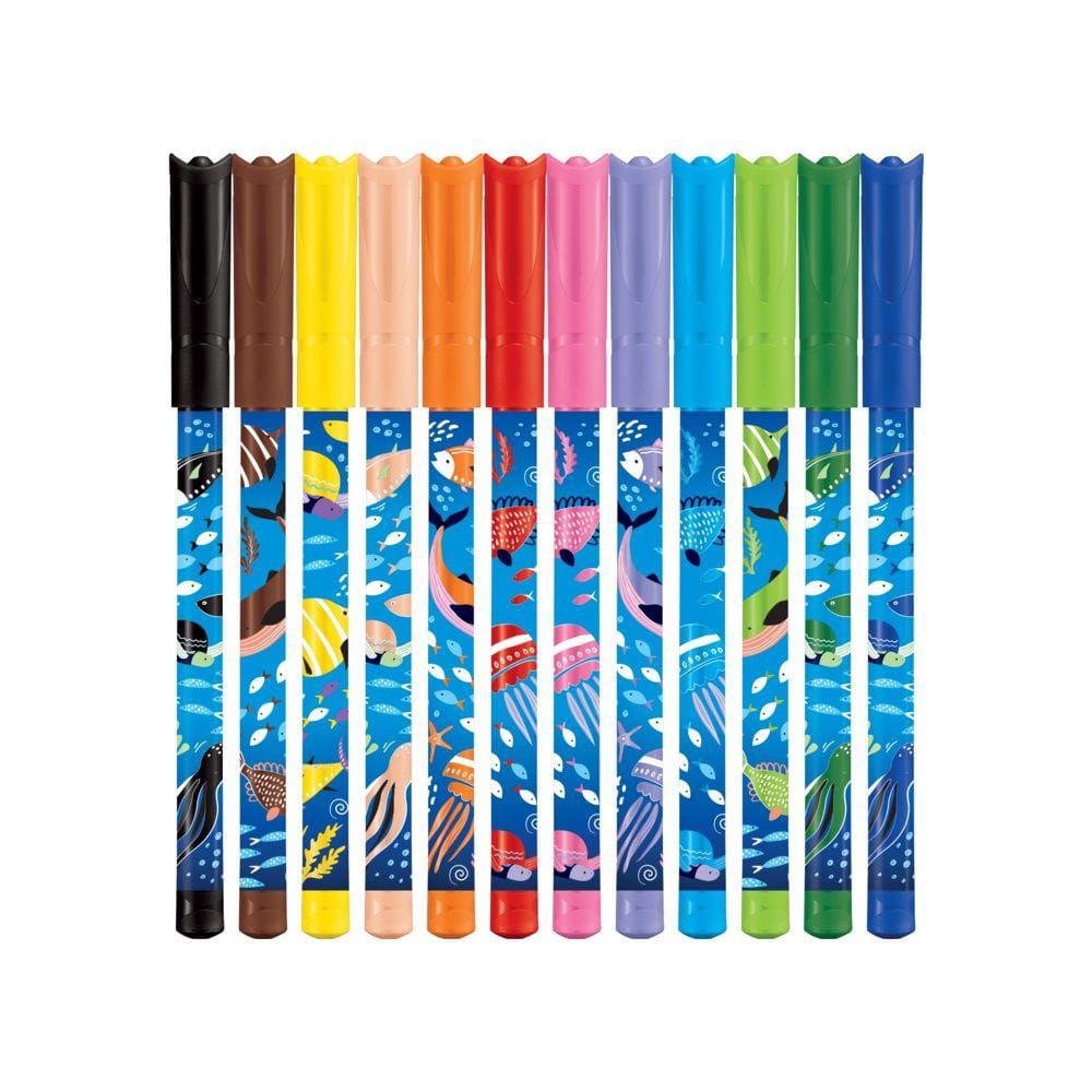 Caneta Hidrografica Color Peps Ocean Life 24 Cores Maped 845703