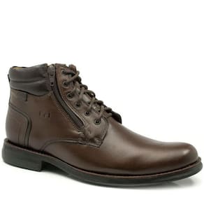 Coturno Masculino Botinha Em Couro Com Zíper Ferricelli Vg49711