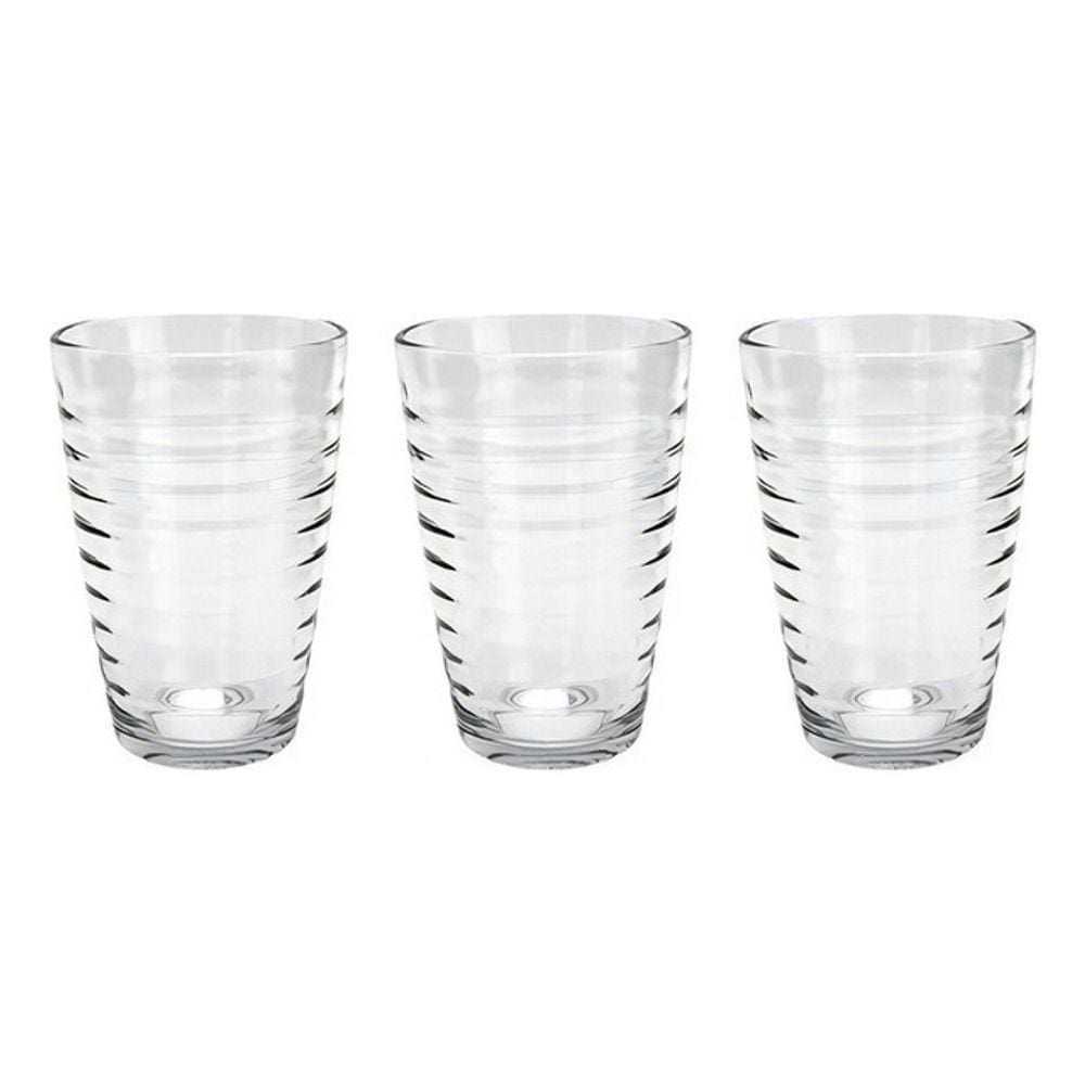 Jogo 3 Copos Vidro Bebida Água Suco Refrigerante 330ml Casa