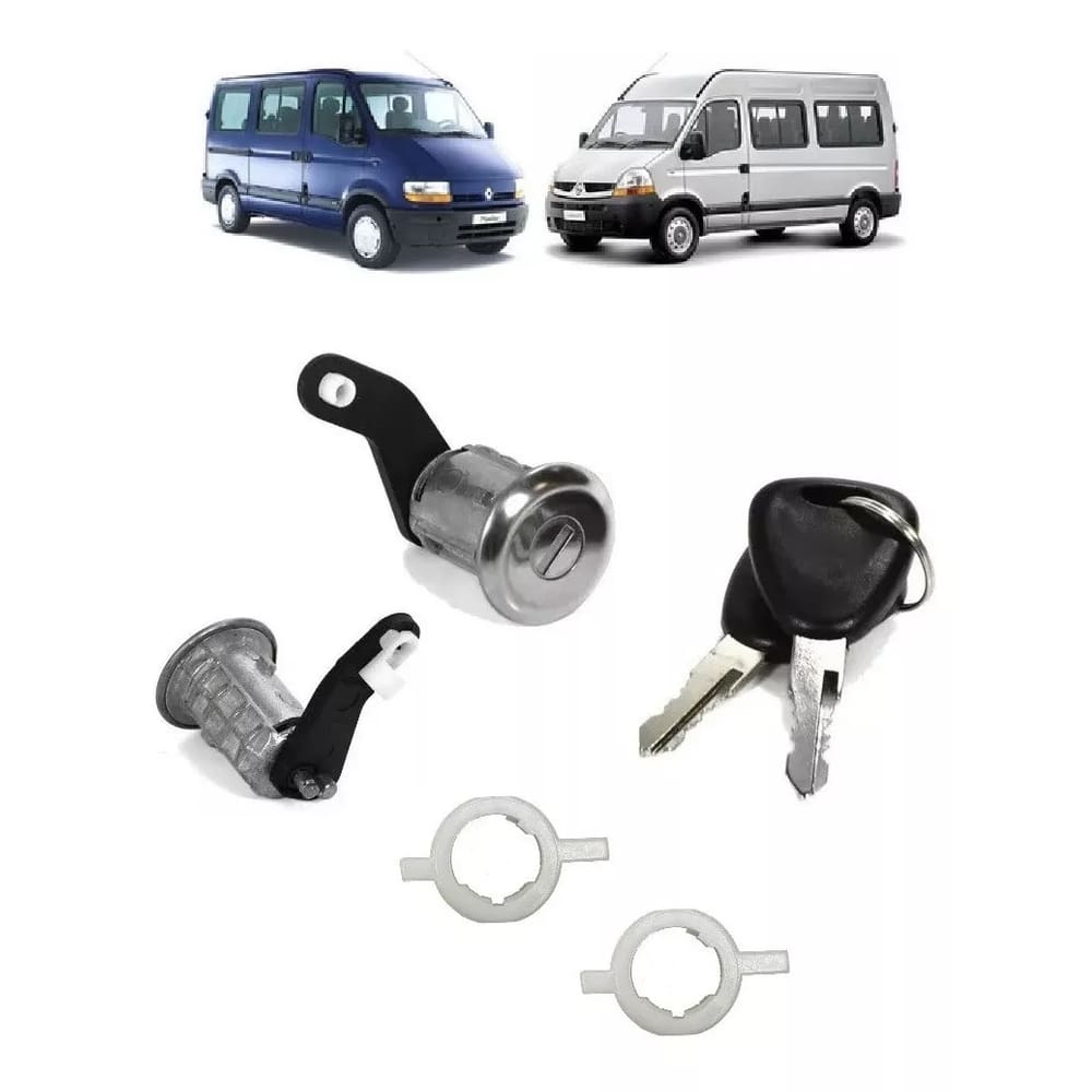 Par Miolo Cilindro Porta Com Chave Renault Master 2002 A 2013